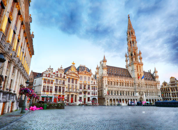 istock Brussels - Grand place at night, nobody, Belgium 990864742