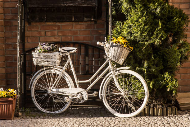 Vintage bicycle on a city street