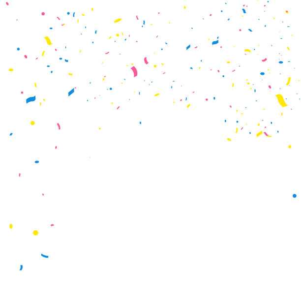 istock Colorful celebration background with confetti. happy birthday party banner. 990873844