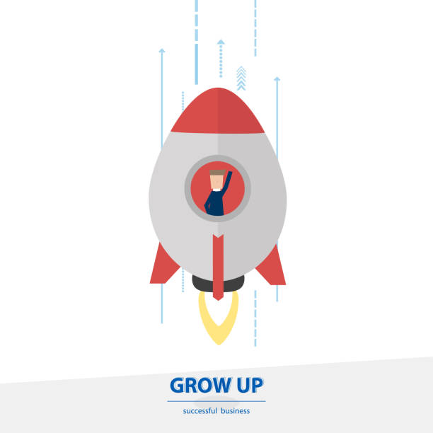 istock A businessman in the rocket launch. Start up business concept. 990873934