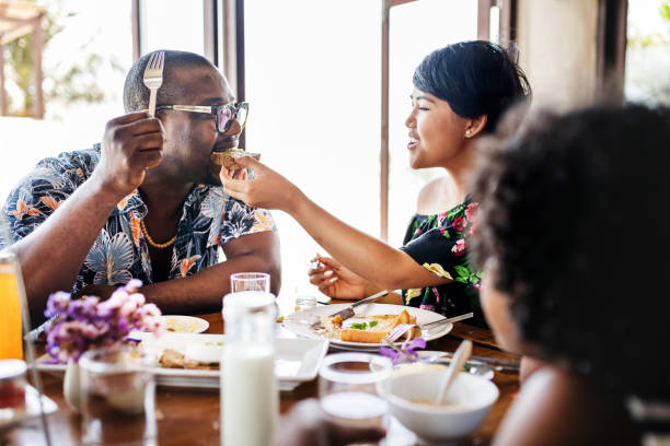 istock Guests having breakfast at hotel restaurant 990884808