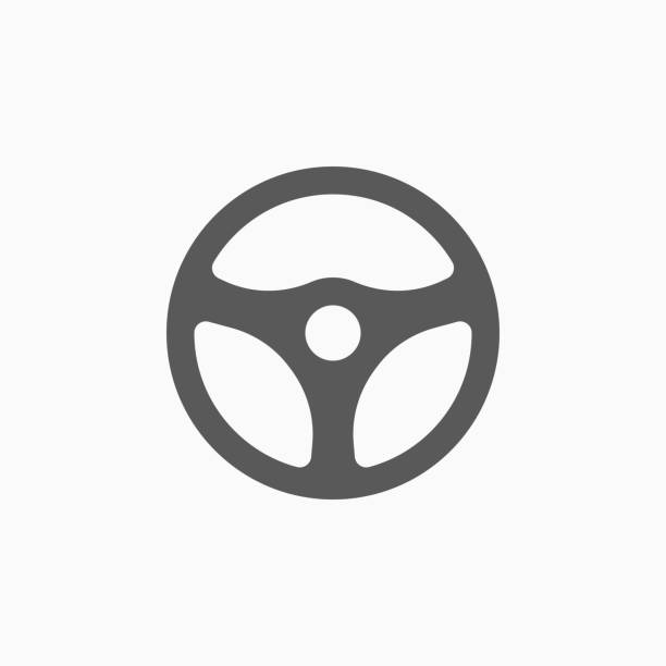 스티어링 휠 아이콘크기 - steering wheel car symbol control stock illustrations