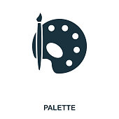 istock Palette icon. Line style icon design. UI. Illustration of palette icon. Pictogram isolated on white. Ready to use in web design, apps, software, print. 990893014