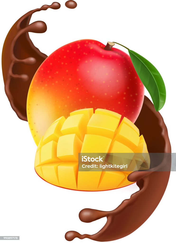 Ilustración de Fruta De Mango En El Chocolate Café Cacao Cubos De Mango Realista 3d Con Cacao Splash y más Vectores Libres de Derechos de Mango - Fruta tropical - iStock Ilustración de Fruta De Mango En El Chocolate Café Cacao Cubos De Mango Realista 3d Con Cacao Splash y más Vectores Libres de Derechos de Mango - Fruta tropical - iStock