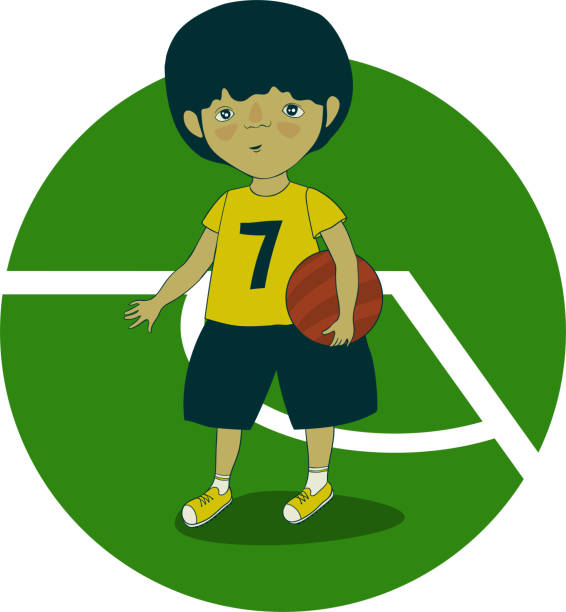 junge fußballer mit dem ball in der hand auf dem fußballplatz - soccer soccer player people ecstatic stock-grafiken, -clipart, -cartoons und -symbole