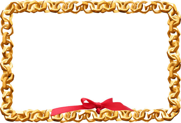Frame made of nuts with a bow. stock photo