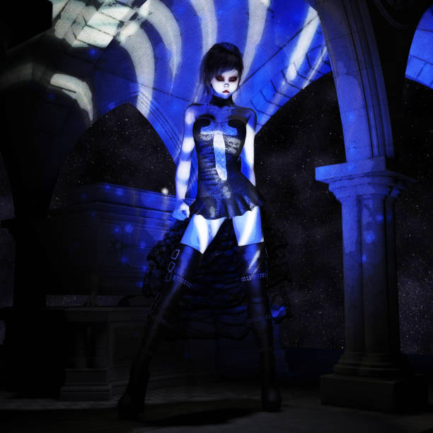 istock 3D Illustration; 3D Rendering of a gothic Female 990943068