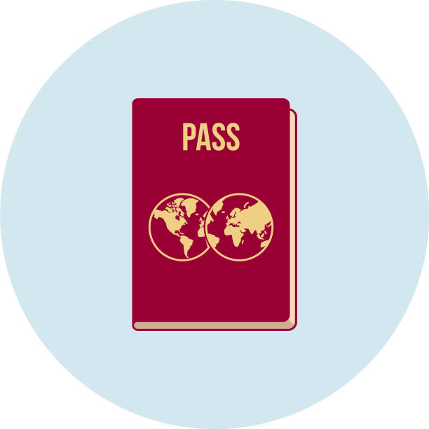 projekt wektora osłony paszportowej, obywatel identyfikacji - passport blank book cover empty stock illustrations