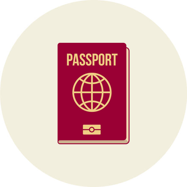 ilustraciones, imágenes clip art, dibujos animados e iconos de stock de diseño de vector de la cubierta de pasaporte, identificación ciudadana - passport blank book cover empty