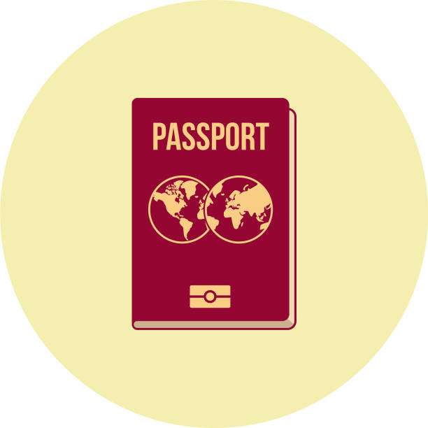 ilustraciones, imágenes clip art, dibujos animados e iconos de stock de diseño de vector de la cubierta de pasaporte, identificación ciudadana - passport blank book cover empty