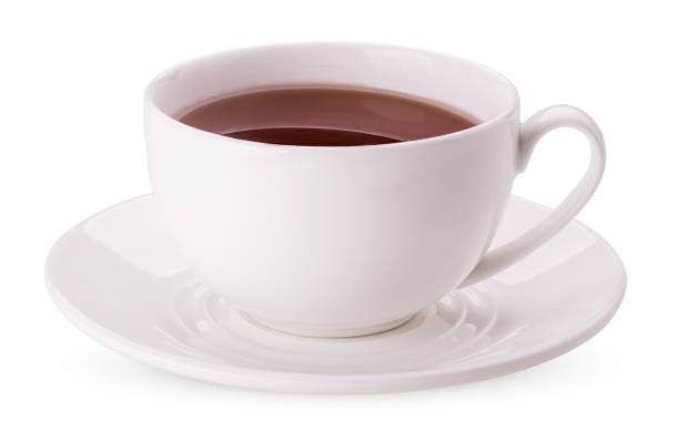 istock White cup on saucer of tea 990998148