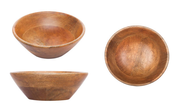 istock Round wooden bamboo bowl for kitchen 991001004