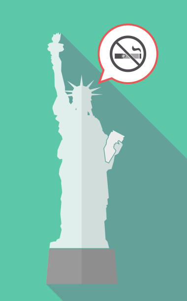 kuvapankkikuvitukset aiheesta pitkä varjo vapaudenpatsas sähkösavukkeella ei sallitussa signaalissa - electronic cigarettes banned in us