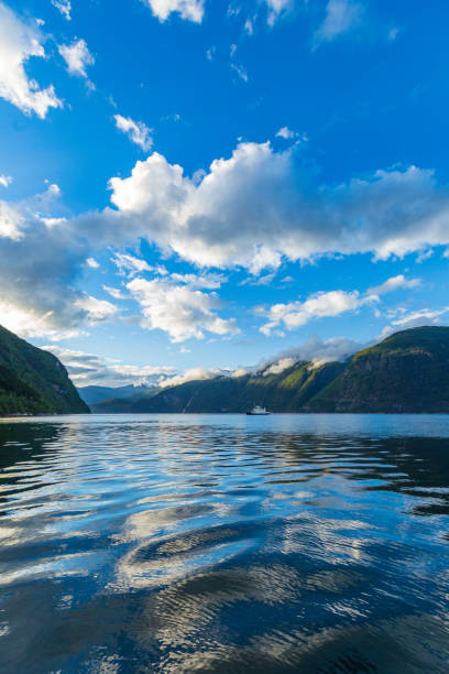 istock white ferry crossing the Geirangerfjord 991017304