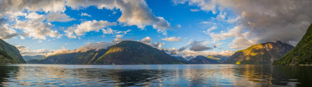 istock white ferry crossing the Geirangerfjord 991017322