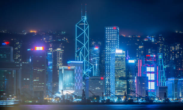 istock Hongkong from the peak view at night 991041604