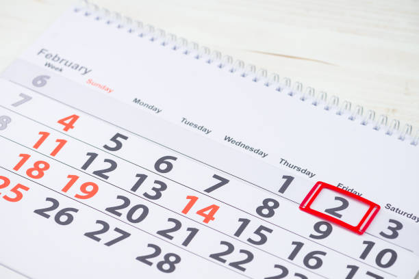 istock Groundhog day. February 2 mark on the calendar 991046666