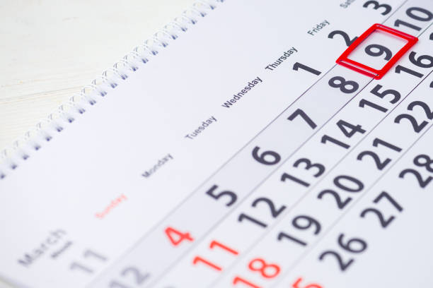 istock Pi Day. 9 March mark on the calendar 991052142