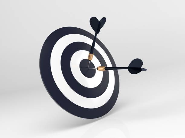 istock 3d rendering Dart in dartboard bullseye 991066218