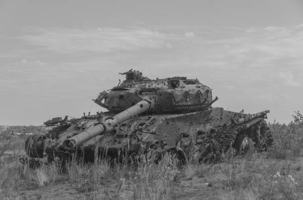 istock military tank, artillery, tracked, in the field 991069116
