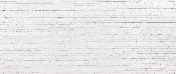 гранж белая кирпичная стена, побеленные кирпичной фон - retro revival pattern masonry old стоковые фото и изображения