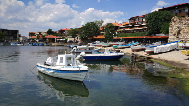 istock Fishing boats in Nessebar 991083352
