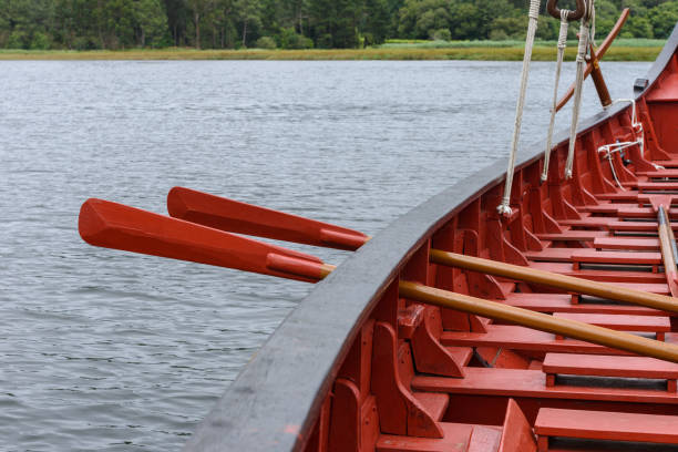 istock view from a wooden sailing yacht with oars 991112244