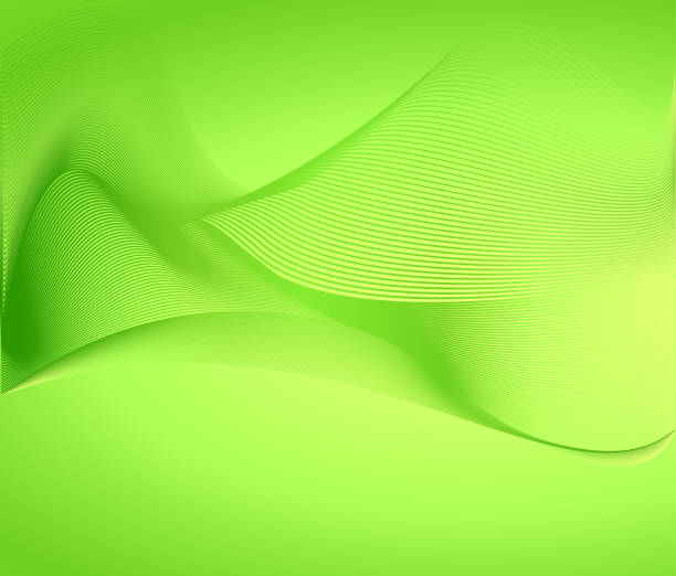 ilustrações, clipart, desenhos animados e ícones de fundo abstrato linhas horizontais onduladas. - green background wave abstract light