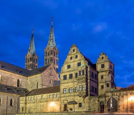 Illuminated cathedral of Bamberg
