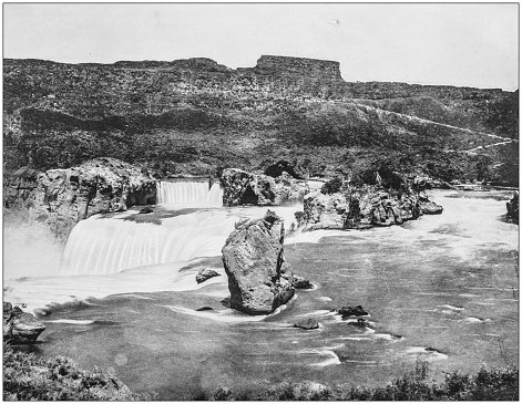 Antique photograph of America's famous landscapes: Eagle Rock, Shoshone Falls