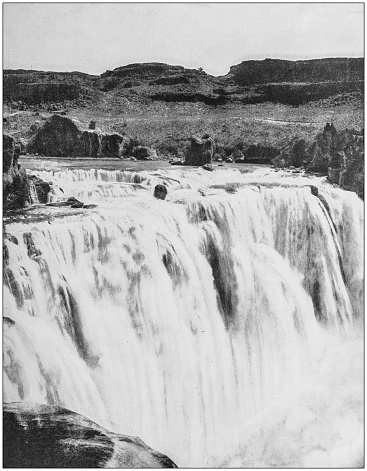 Antique photograph of America's famous landscapes: Shoshone Falls