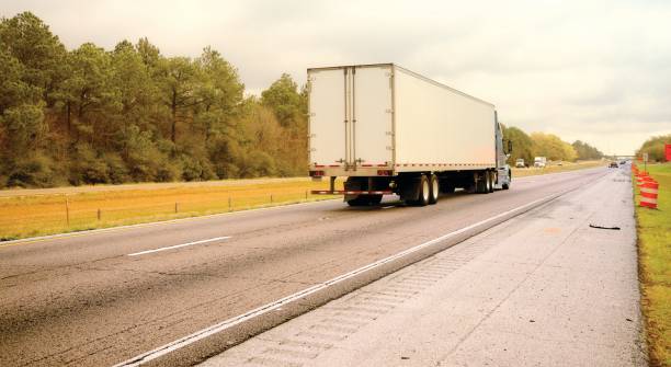 istock American Truck on Highway, Florida. 991179488