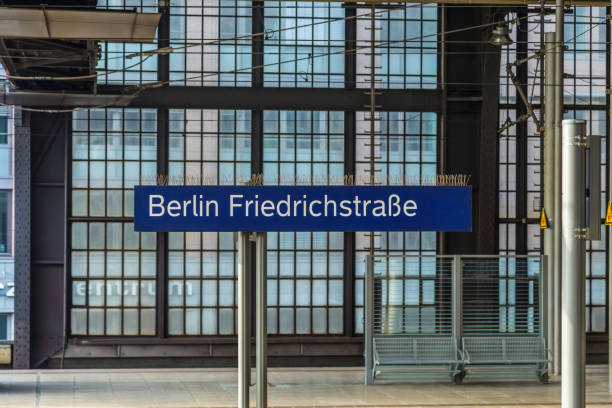 istock sign Berlins central s-Bahn station at Friedrichstrasse 991220624