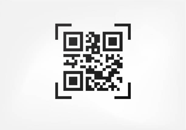 ilustrații de stoc cu simbolul id modern - cod qr