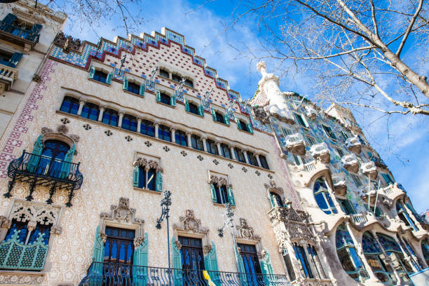 casa amatller a barcellona spagna - cadafalch foto e immagini stock