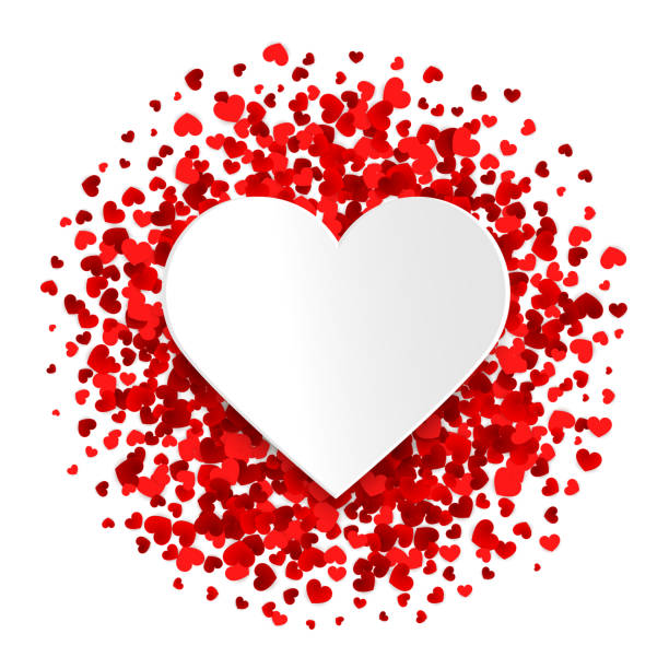 валентин романтический фоновый шаблон, красные сердца, векторная иллюстрация - 3683 stock illustrations