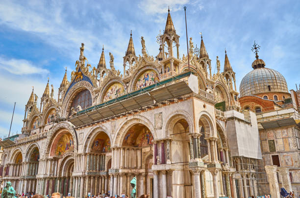 St. Mark's Basilica in Venice in Italy At St. Mark's Square basilica stock pictures, royalty-free photos & images