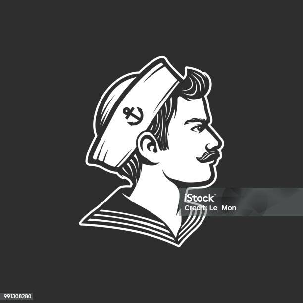 Vintage Sailor Retro Seaman Stock Illustration - Download Image Now - Sailor, Navy, Ship