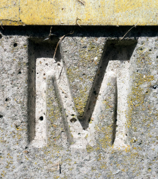 istock Written Wording in Distressed State Typography Found Letter M 991330096