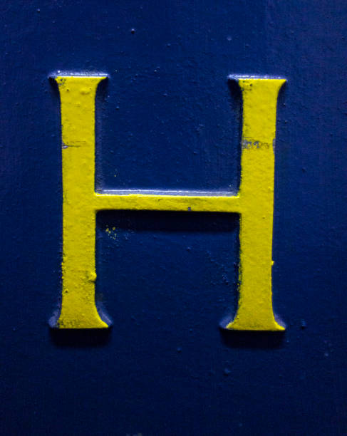 Written Wording in Distressed State Typography Found Letter H