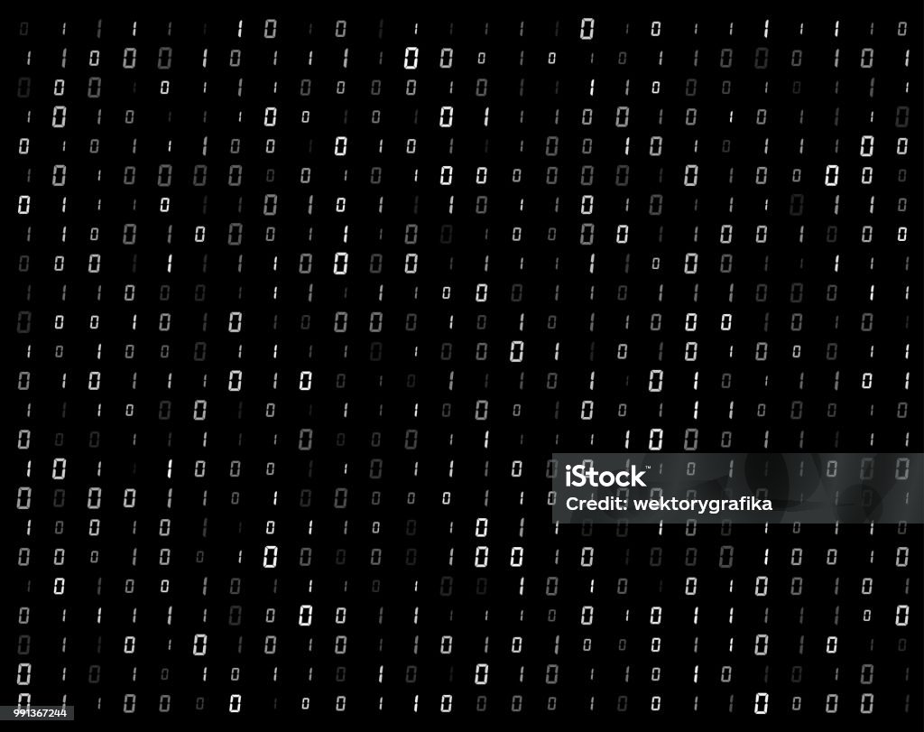 Binary Code Stream Background Data Vector Design Stock Illustration ...