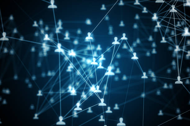 istock 3d illustration connecting people on the internet, social network connection 991417108