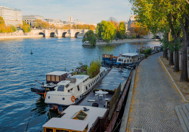istock Pont Neuf and  Seine river sunset in Paris 991417390