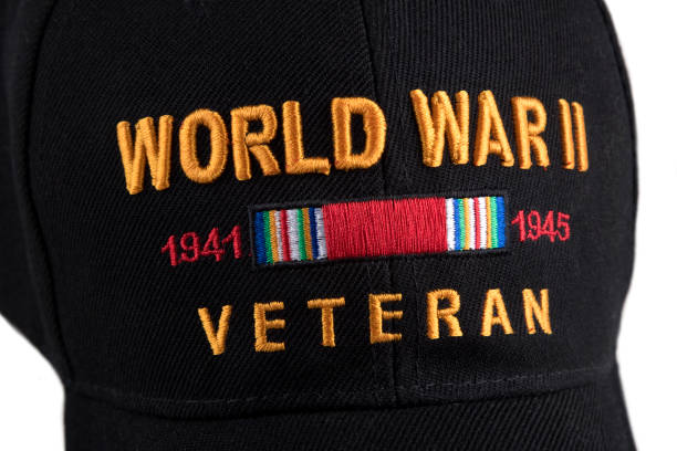 istock World War Two Veterans cap, close-up, on white background 991439564
