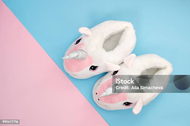 Unicorns Trend Of 2018 Stock Photo - Download Image Now - Slipper, Unicorn, Fluffy