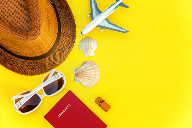 istock Concept of traveling on yellow background 991489792