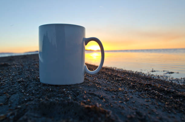istock A single blank white coffee mug on the shoreline 991504394