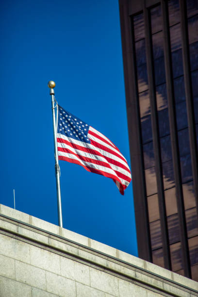 istock American Flag seen at Temple Square 991578422