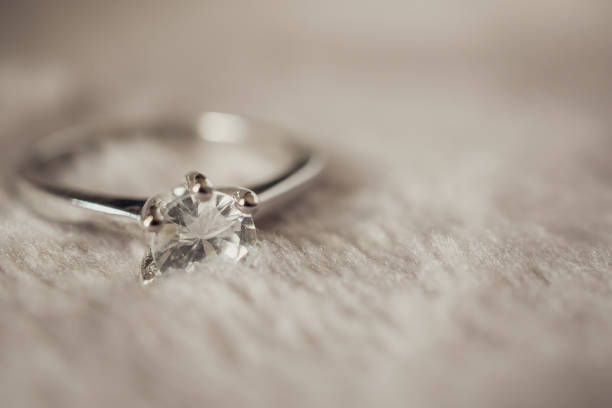 istock Jewelry luxury silver diamond ring 991582346