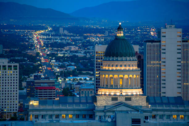 istock Capital Building Utah with State street behind 991591214